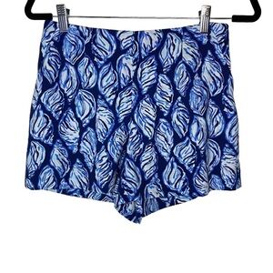 Lilly Pulitzer Kailen Shorts Seashell White Navy Blue 2